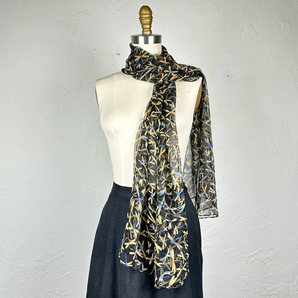 REDfish DESIGNS Silk Scarf Dragonfly